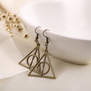 Harry Potter & the Deathly Hallows Earrings NWT